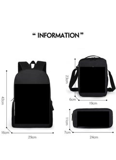 Generic Anime cartoon Dragon Ball backpack for primary and secondary school students, large capacity backpack, shoulder bag, pencil case, 3-piece set for both men and women  - Image 2
