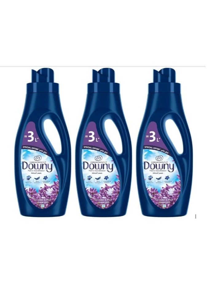 Downy Downy Concentrate Fabric Softener Valley Dew, 3 x 1L 