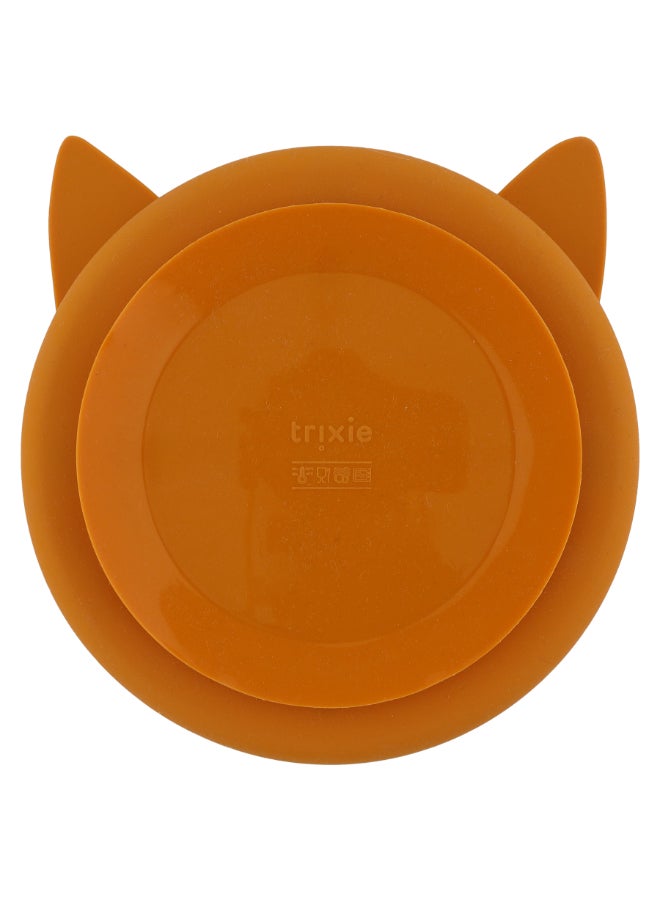 Trixie Silicone Divided Plate With Suction - Mr. Fox - Image 2