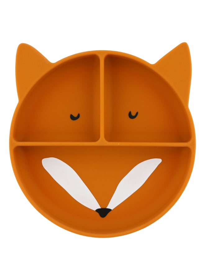 Trixie Silicone Divided Plate With Suction - Mr. Fox - Image 1