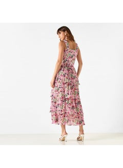 2Xtremz 2Xtremz All-Over Floral Print Sleeveless Dress with Ruffles  - Image 1