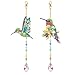 EEEKit DIY Diamond Painting Suncatcher, 2 Pieces Hummingbird 5D DIY Point Drill Diamond Painting Wind Chime, Double - Image 2