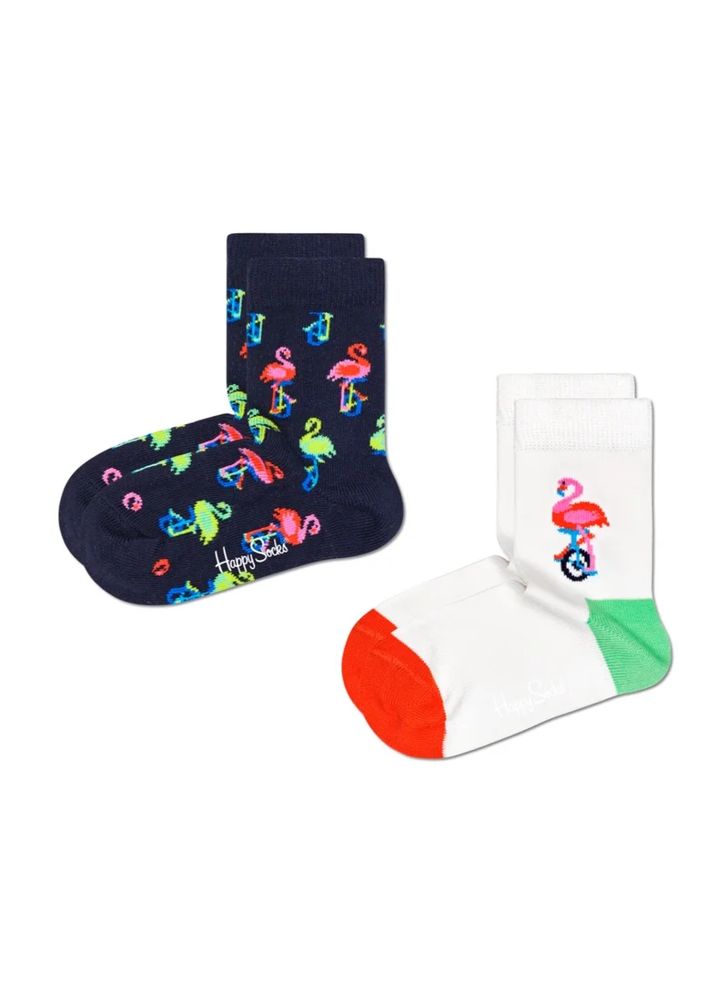 هابي سوكس مجموعة ازواج جوارب (عدد 2) بطبعات فلامينغو