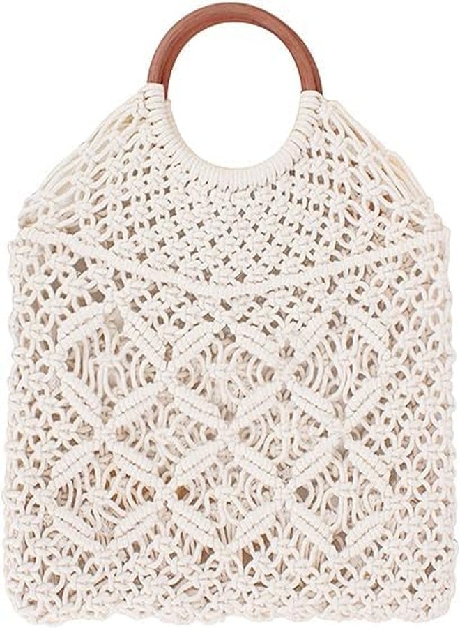 COTTONCUBE Handbag Macrame Bags for Beach Boho Bohemian Bags - Image 1