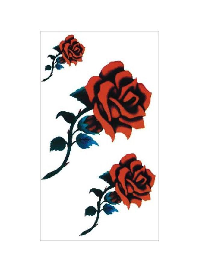 NIBEMINENT Waterproof Temporary Tattoo Stickers Red/Blue/Black