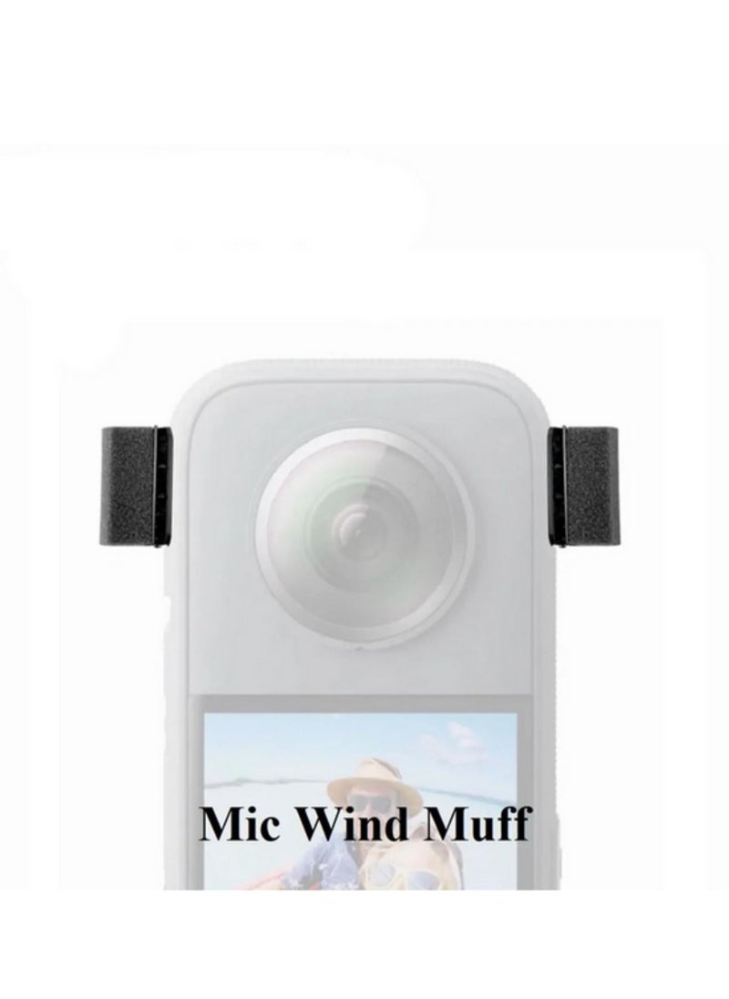 ماركة غير محددة هيئة التصنيع العسكري Wind متوافق مع Insta360 X3 الميكروفون DeNoise Wind Velcro ينطبق على Insta 360 واحد X3 بانوراما عمل الكاميرا الملحقات  - Image 5