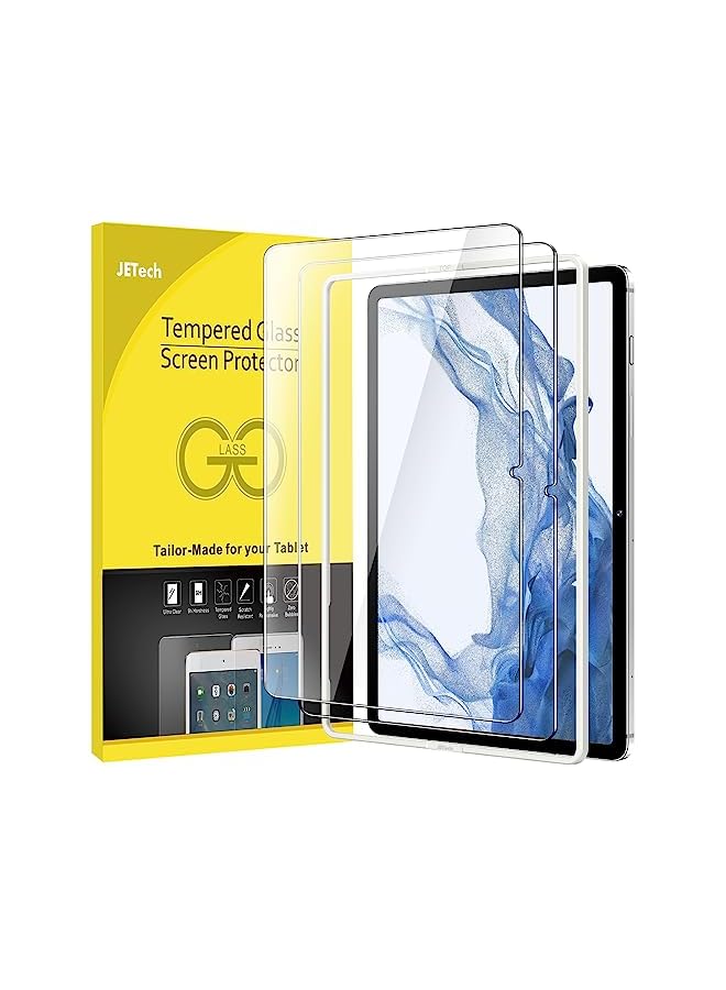 JETech Screen Protector for Samsung Galaxy Tab S8 Plus 2022 / Tab S7 FE 2021 / Tab S7 Plus 2020 12.4-Inch with Easy Installation Frame, Tempered Glass Film, HD Clear, 2-Pack - Image 2