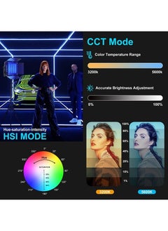 GVM 1300D RGB LED Video Light, 65W Video Lighting Kit with Bluetooth Control, 25000lux/0.5m, 2 Packs Led Panel Light for YouTube Studio, Video Shooting, Broadcasting, Conference, 8 Kinds Scene Modes
