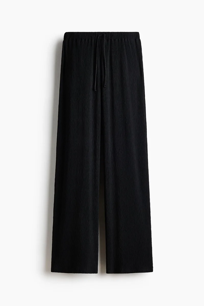 H&M Crinkled drawstring trousers