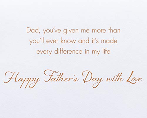 Papyrus Fathers Day Card for Dad (Made Every Difference In My Life) - Image 3