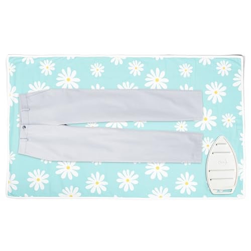 Encasa XO Encasa XO Ironing MatPad Large 48x28 with 3mm Padding  Silicone Iron Rest for Steam Pressing on Tabletop or Bed  Heat Resistant Portable Quilting  Travel Blanket  Daisy Blue