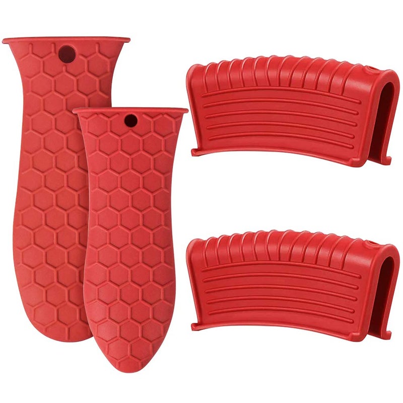 EVAHOM Silicone Hot Handle Holder Heat Resistant Potholder Cookware Handle Cast Iron Skillets Handles Grip Covers for Cast Iron Skillet