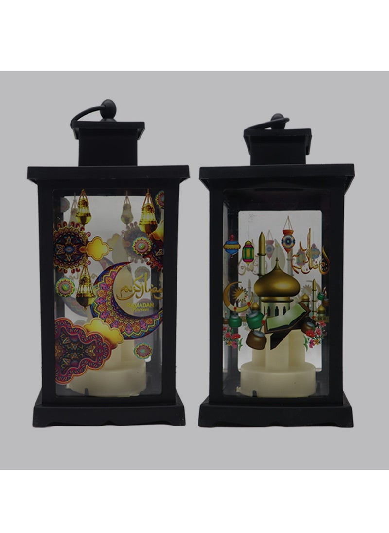 Yuwell 2 Pcs Ramadan Lantern Ramadan Decoration Light Eid Decoration Lantern For Indoor And Outdoor Use  - Image 2