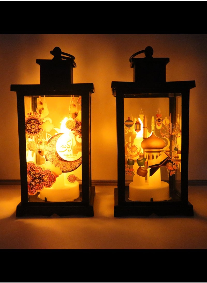 Yuwell 2 Pcs Ramadan Lantern Ramadan Decoration Light Eid Decoration Lantern For Indoor And Outdoor Use  - Image 3