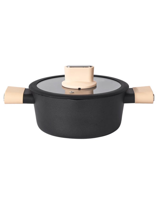 Visions Corning Non-stick Soup Pot 20cm, Noodle Pot, Flat Bottom Cooking Pot, Silicone Handle, Compatible With Gas And Induction Stoves - Image 1