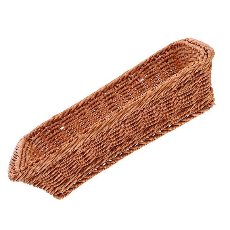 Handwoven Storage Basket Weaving Basket Container Supermarket Display Container Woven Basket For Fruit Snack Bread - Image 5