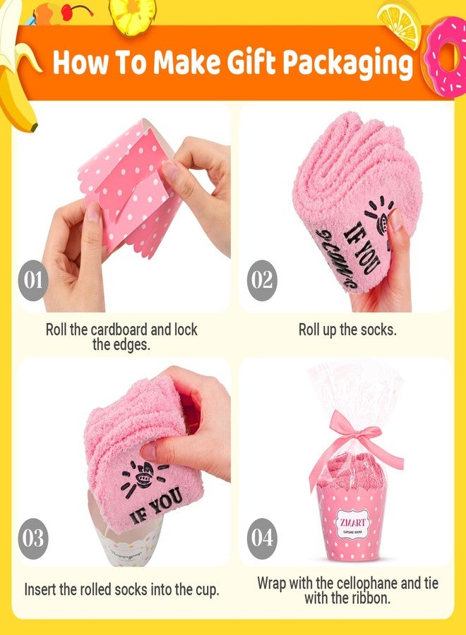 Zmart Funny Fuzzy Socks - Chocolate Gifts for Women, Chocolate Cuocake Socks, if You Can Read This, Cute Stocking Stuffers - Image 3