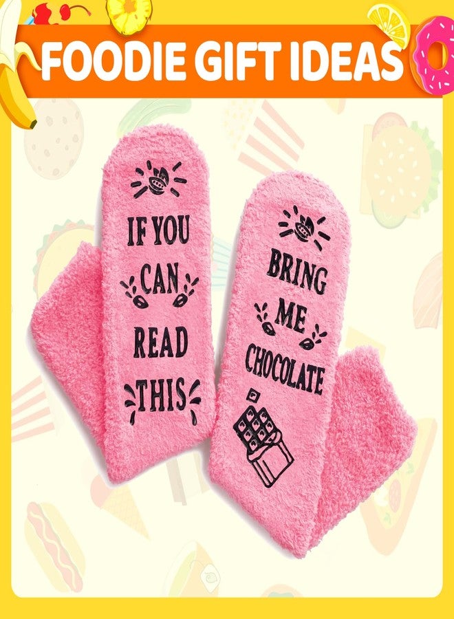 Zmart Funny Fuzzy Socks - Chocolate Gifts for Women, Chocolate Cuocake Socks, if You Can Read This, Cute Stocking Stuffers - Image 5