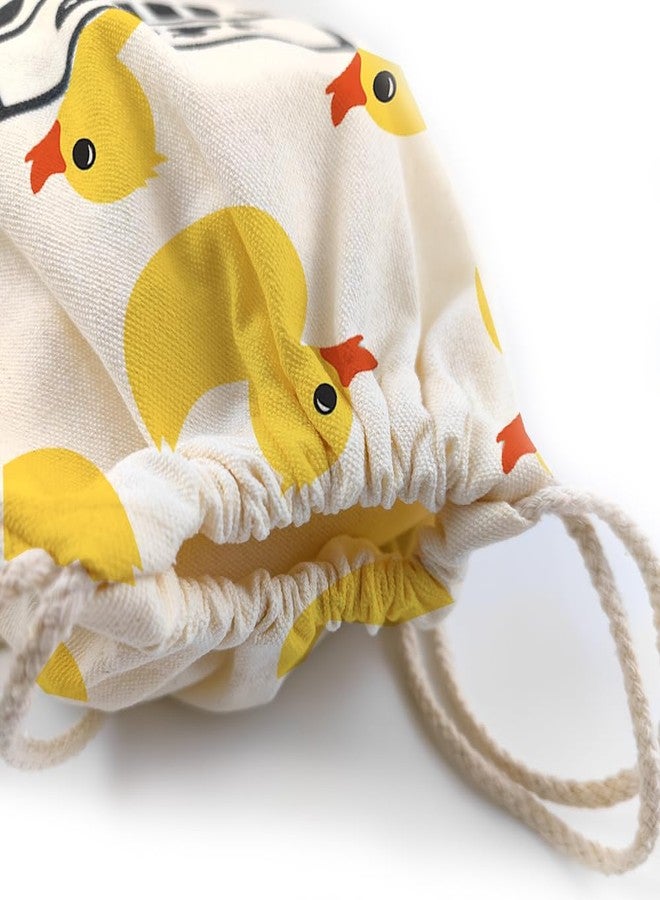 LANBAIHE Ducks Ducking Drawstring Bag, Rubber Duck Bag, Reusable Rubber Duck Bag, Great Gift for Any Duck Enthusiast 14.6 x 11.8 inches - Image 5