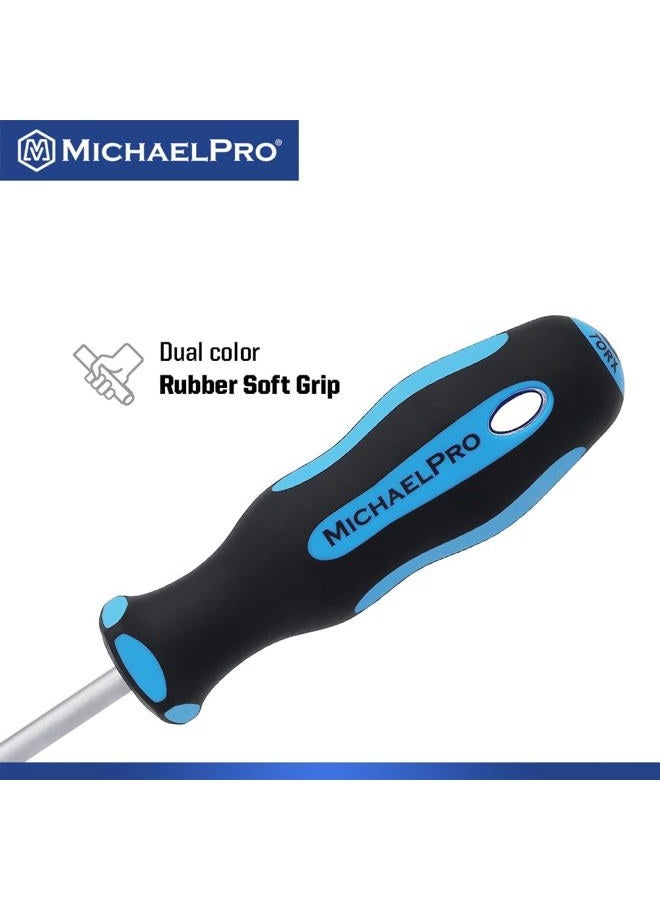 MichaelPro 7Pc Torx Screwdriver Set with Ergonomic Dual Material Grip Handle | T10, T15, T20, T25, T27, T30, T40, Magnetic Tips | MP002010 - Image 5