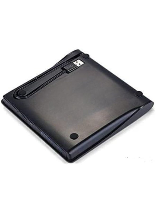 Slim External USB 2.0 CD/DVD-RW Drive – Portable CD/DVD Reader and Writer for Laptop and Desktop – Black - Image 4
