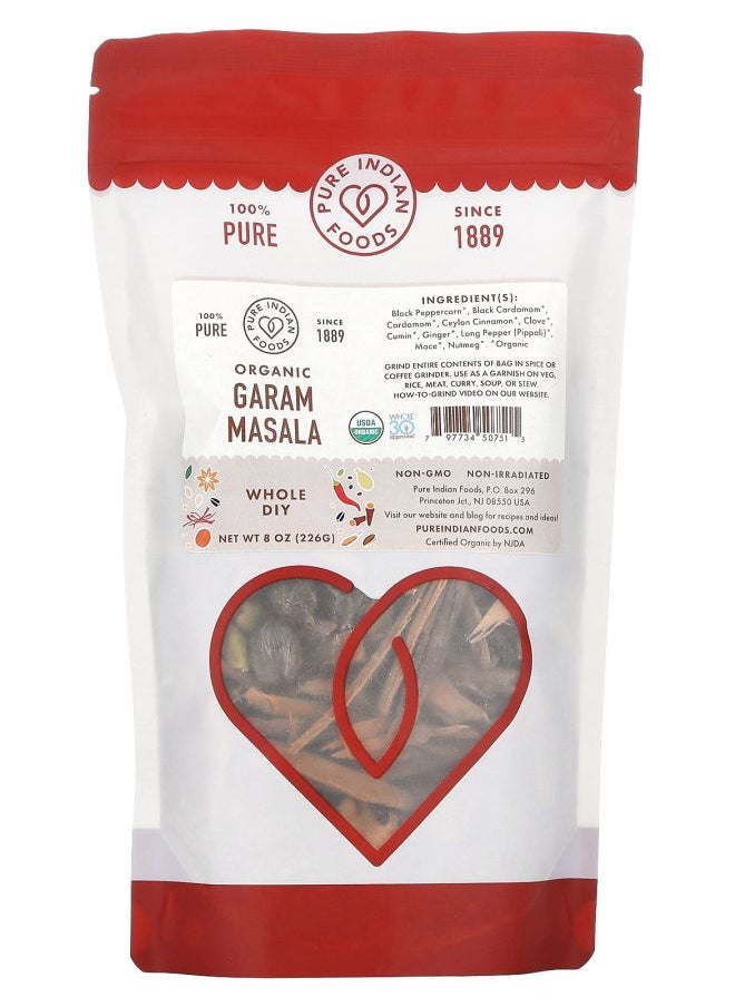 Pure Indian Foods - Organic Garam Masala Whole DIY 8 oz (226 g) - Image 1