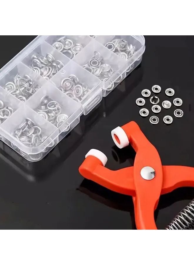 Stainless Steel Hand Press Pliers Set With 200 Snap Buttons For Clothing Hats Bags - Image 5