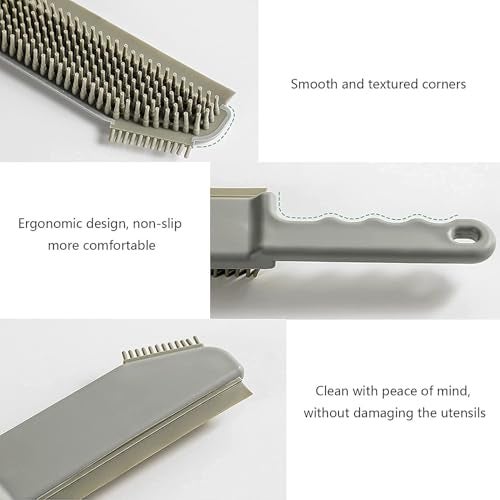 MaruHub 3 in 1 Silicone Cleaning Brush with Squeegee & Scraper | Multifunctional Handheld Gap Cleaner Tool for Kitchen, Bathroom, Window, Floor, Crevice & Tile | Soft Bristles, Portable & Reusable - Image 5