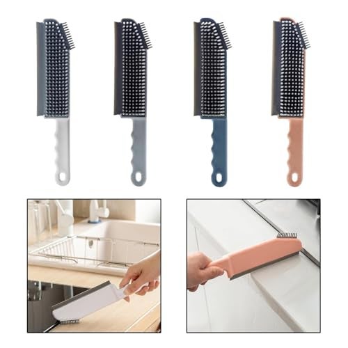 MaruHub 3 in 1 Silicone Cleaning Brush with Squeegee & Scraper | Multifunctional Handheld Gap Cleaner Tool for Kitchen, Bathroom, Window, Floor, Crevice & Tile | Soft Bristles, Portable & Reusable - Image 2
