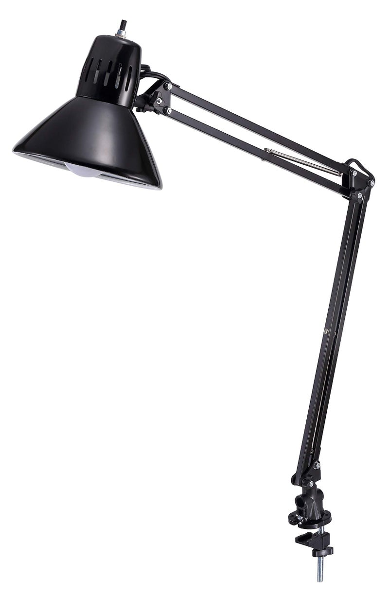 Bostitch Office VLF100 LED Swing Arm Desk Lamp with Clamp Mount, 36" Reach, Includes LED Bulb,Black - Image 1