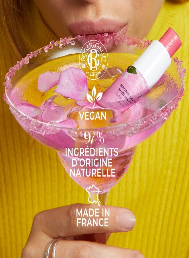Roger & Gallet Repairing Lip Balm for Dry Lips, Nourishing Hydration with Shea Butter & Castor Oil, Glossy Natural Finish Lip Care (Rose | 3.5 g) - Image 4