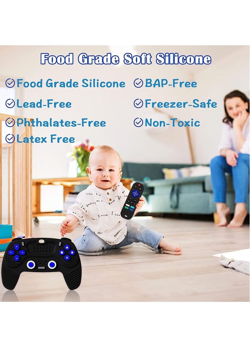 Gonice Soft Food Grade Silicone with TV Remote/Game Handle, Boys Girls Baby Toy for Early Sensory Chew Toys  - Image 2