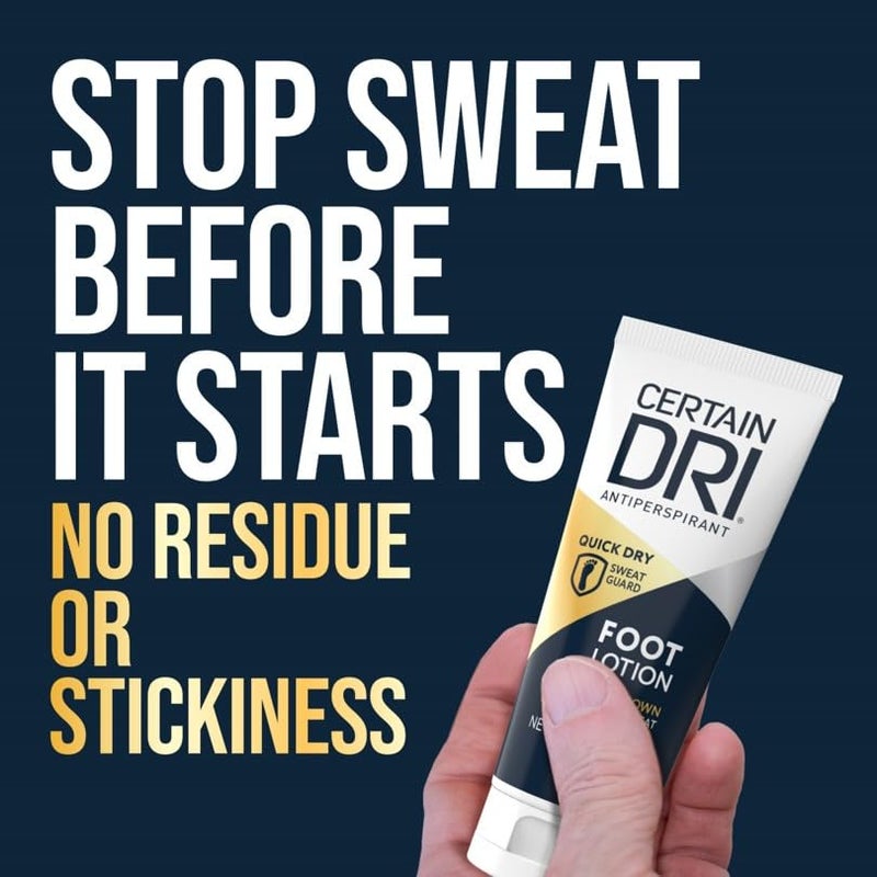 Certain Dri Antiperspirant Foot Lotion, 24-Hour Sweat & Odor Protection, Quick-Drying & Non-Sticky Formula, Dermatologist-Tested, Doctor-Recommended, 1.3 oz - Image 2