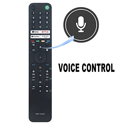 Allimity RMF-TX520P Replacement Voice Remote fit for Sony TV KD-50X75 KD-50X75A KD-50X74 KD-43X75 KD-43X75A KD-43X74 KD-43X73 KD-75X80J KD-75X80BJ KD-65X80J KD-65X80AJ KD-55X80J KD-55X80AJ KD-50X80J - Image 2