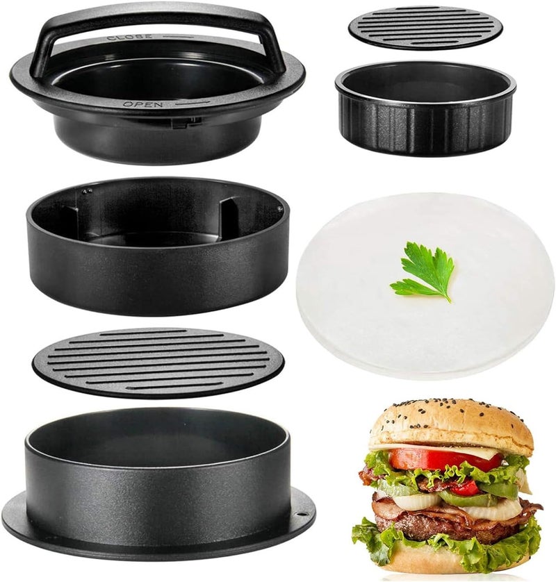 Burger Press – Non-Stick Patty Maker – Easy Mold for Beef, Veggie, or Chicken Burgers, Heavy-Duty Build, Grill & Kitchen Ready, Perfect for BBQ Lovers  - Image 2