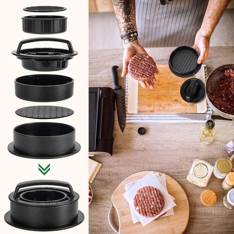 Burger Press – Non-Stick Patty Maker – Easy Mold for Beef, Veggie, or Chicken Burgers, Heavy-Duty Build, Grill & Kitchen Ready, Perfect for BBQ Lovers  - Image 4