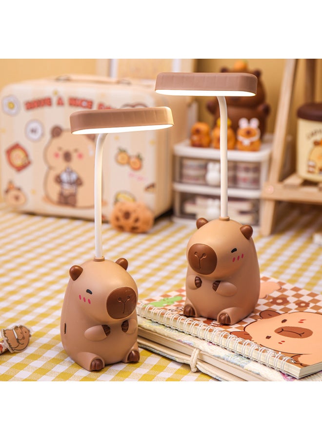 Small Capybara Pencil Sharpener Desk Lamp Creative Cute Student Night Light Children's Hose Desk Lamp Female Birthday Gift-Specifications:Little Capybara Pencil Sharpener Table Lamp - Image 2