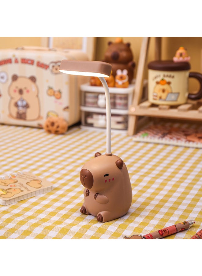 Small Capybara Pencil Sharpener Desk Lamp Creative Cute Student Night Light Children's Hose Desk Lamp Female Birthday Gift-Specifications:Little Capybara Pencil Sharpener Table Lamp - Image 1