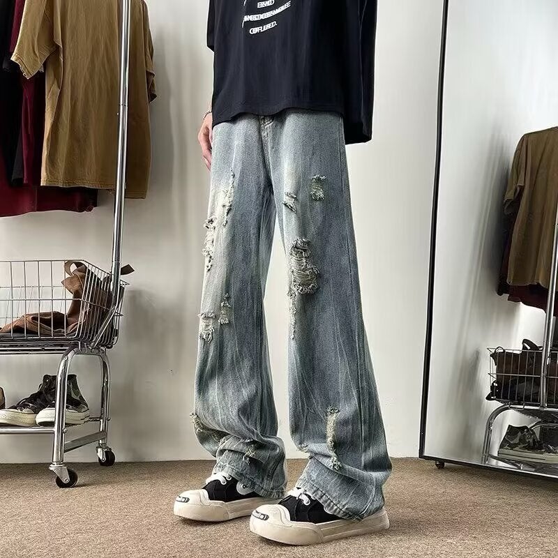 Unisex Classic Denim Jeans Loose Fit Daily Outdoor Wear - Image 4