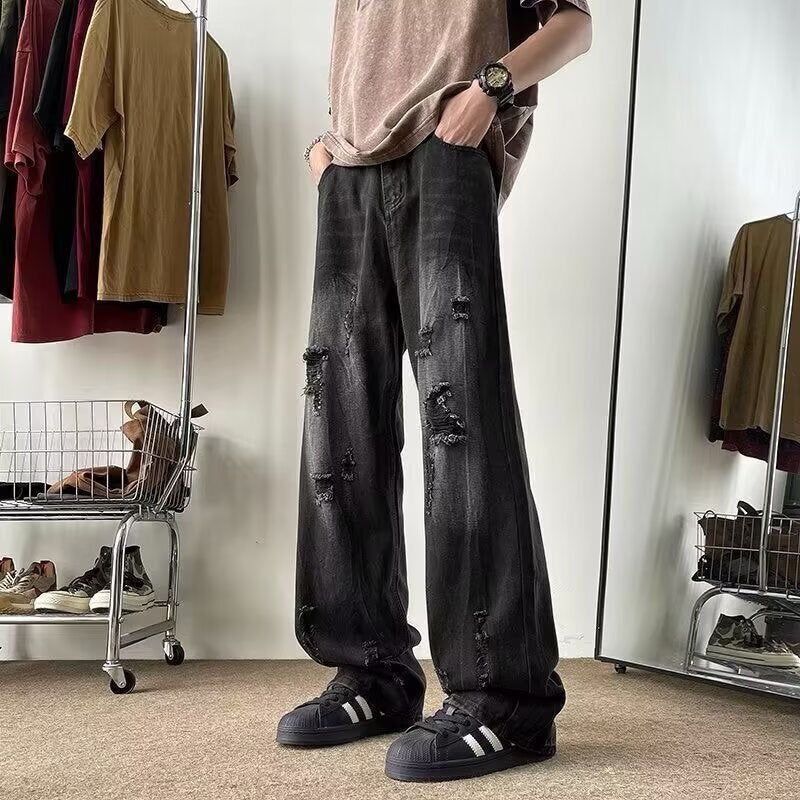Unisex Classic Denim Jeans Loose Fit Daily Outdoor Wear - Image 5