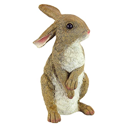 Design Toscano QM200681 Hopper the Bunny Standing Rabbit Indoor/Outdoor Garden Statue, 6 Inches Wide, 11 Inches Tall, Handcast Polyresin, Full Color Finish - Image 1