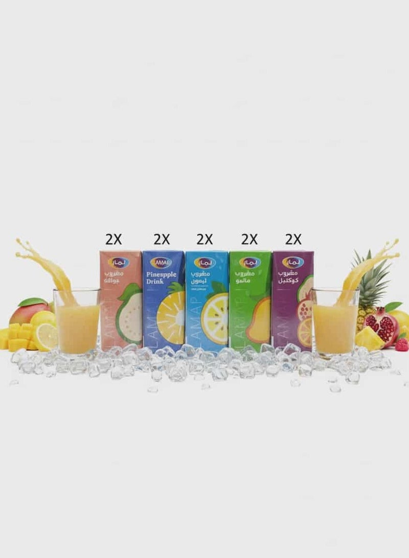 Lamar Assorted flavors pack of 10 ,200ml - Image 1