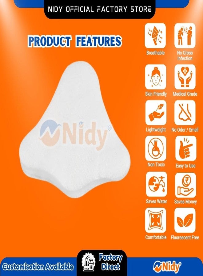 Nidy® 100Pcs Disposable Nose Patches DIY Fabric Non-Woven Nose Strips for Pores Blackhead Remover Pore Strips Peel Off Mask Blackheads Cleansing Cream Moisturizer - Image 2