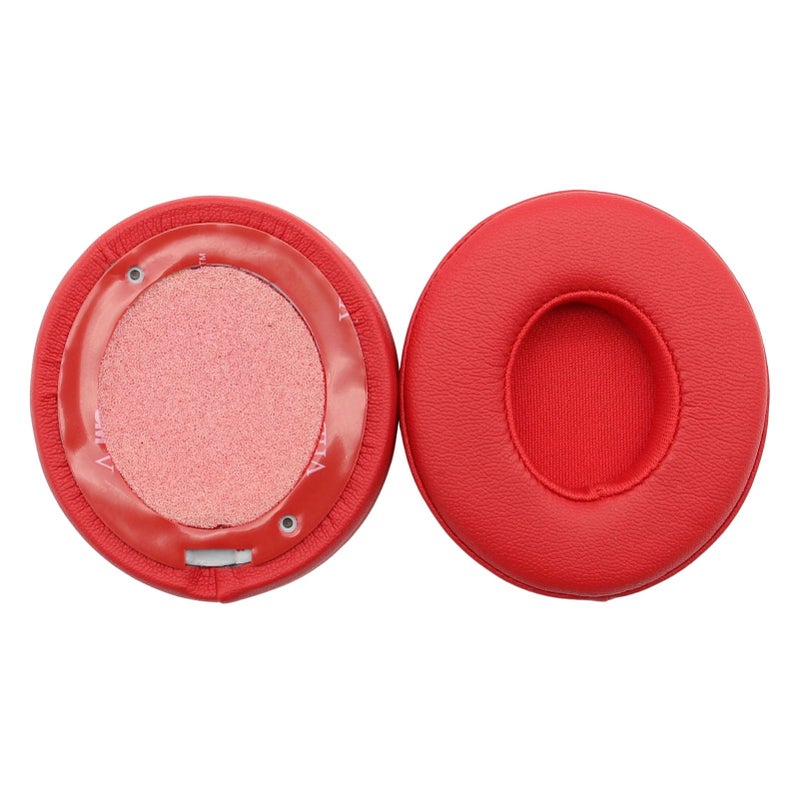 Headset Ear Pads Protective Cover Replacement Protein Memory Foam Ear Cushions Compatible with Beats Solo 2/3 Red - Image 3