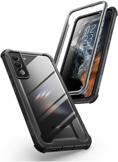 Ares Series Case Designed for Galaxy S22 (2022 Release), Rugged Clear Bumper Case Without Built-in Screen Protector (Black)