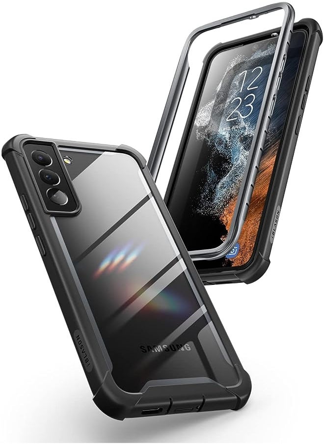 I-blason Ares Series Case Designed for Galaxy S22 (2022 Release), Rugged Clear Bumper Case Without Built-in Screen Protector (Black)  - Image 1