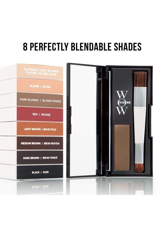 Color Wow Root Cover Up, Light Brown - Instantly cover greys + touch up highlights, create thicker looking hairlines, water resistant, sweat resistant - No mess multi award winning root touch up - Image 3