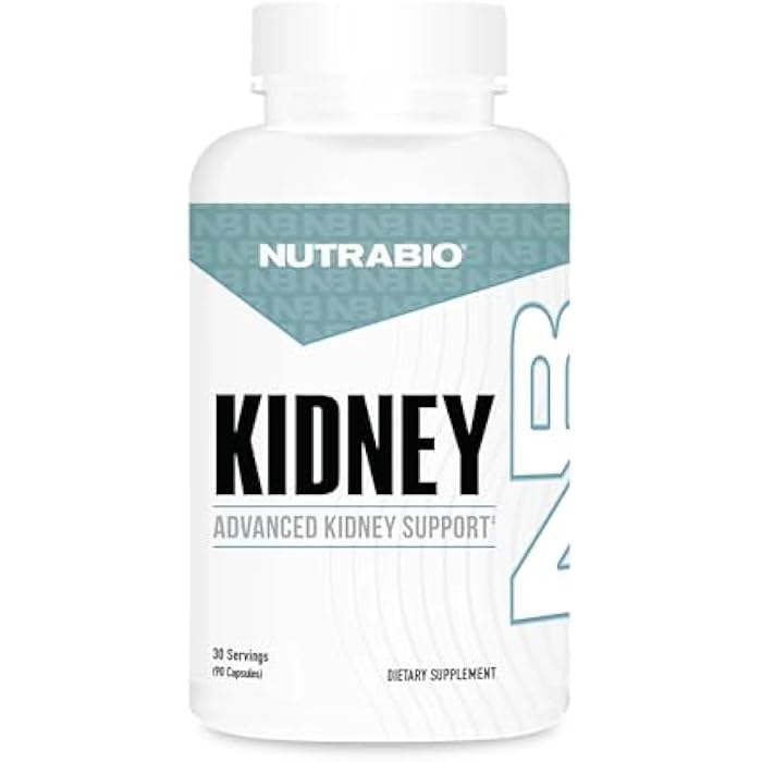 NutraBio مكمل دعم الكلى المتقدم من نوترا بايو - تنظيف الكلى، إزالة السموم وإصلاح، مكمل صحي - 30 حصة - 90 كبسولة - Image 1