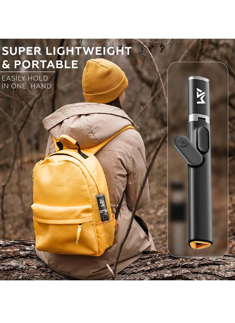 AMROAH - 161cm/63,39" Portable Selfie Stick Tripod with Remote, Compact Photo Video Wireless Selfie Stick Tripod Stand 360° Rotate Travel for Cell Phones Apple iPhone Pro Max 16 15 14 13 Samsung Xiaomi GoPro - Image 1