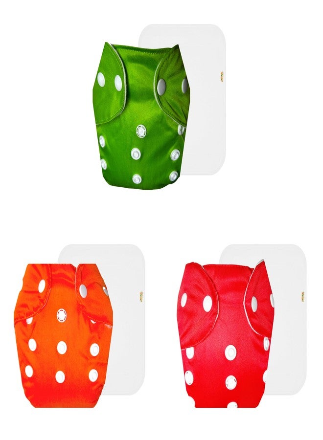 Dumbledo Lite Cloth Diaper with Cotton Insert (Pack of 3) | Snug Fit | Breathable | Quick Dry | Perfect for Indian Summers | 3 Months - 2 Years | Unisex Baby - Image 1